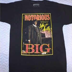 Men’s Vintage THE NOTORIOUS B.I.G. Black Graphic Tee - Life After Death Design